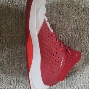 Nike Jordan Rising High Flywire basketball shoes.